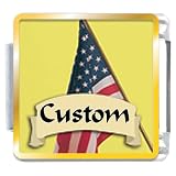 Usa Flag Custom Italian Charms Bracelet Link
