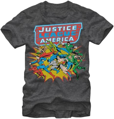 Hot Buckles Men's DC Comics Justice League America T-Shirt (S)