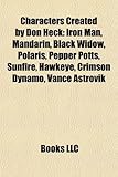 Characters Created by Don Heck: Iron Man, Mandarin, Black Widow, Polaris, Pepper Potts, Sunfire, Hawkeye, Crimson Dynamo, Vance Astrovik-