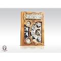 Steampunk Metal Black Design - Polyhedral 7-Die Set of Metal Dice