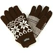 Men's Winter Snowflake Thinsulate Lined 3M 40gram Knit Snow Ski Gloves Brown M/L