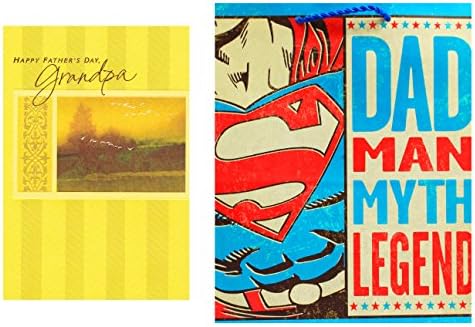 Hallmark Fathers Day Card "Happy Father's Day, Grandpa" &amp; Gift Bag