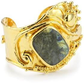 Devon Leigh Labradorite 18k Plated Cuff