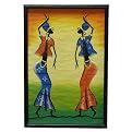 Hand Carved Tribal Dancers - 16x24"