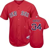 MLB Youth Boston Red Sox David Ortiz Scarlet Alternate Short Sleeve 6 Button Synthetic Replica Baseball Jersey Spring 2011  (Scarlet, Small)