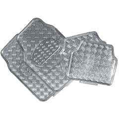 Eufab 28003 Fu�matten-Set, 4-teilig, Kunststoff, Carbon Design, Trittschutz und Gummi R�cken