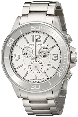 MULCO Unisex MW4-90147-311 Analog Display Swiss Quartz Silver Watch