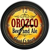 Orozco 's Beer and Ale Cascading Pub Wall Clock