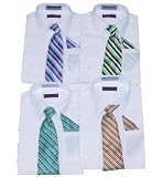 Little Boys' Dress Shirt with Necktie and Handkerchief