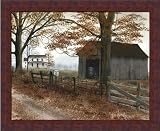 Old County Road by Billy Jacobs Autumn Landscape Country Road 18x14 in Framed Art Print Picture