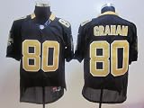 Graham #80 NFL New Orleans Saints Black Football Jersey Sz56