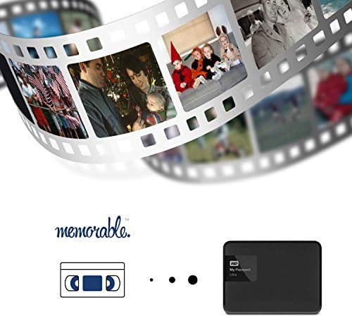 Memorable Video Transfer Service (VHS, 8mm, Hi-8, MiniDV) to 1TB External Hard Drive WD USB 3.0-4 Tapes