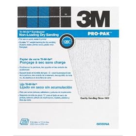 Click here to buy 3M Pro-Pak 9 x 11 Tri-M-Ite Fre-Cut Sanding Sheets by 3M.