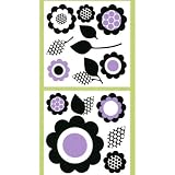Purple and Black Peel and Stick Wall Art