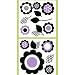 Purple and Black Peel and Stick Wall Art