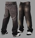 Sean John - Sean John "Dropped Inserted" Mens Denim Jeans, Black