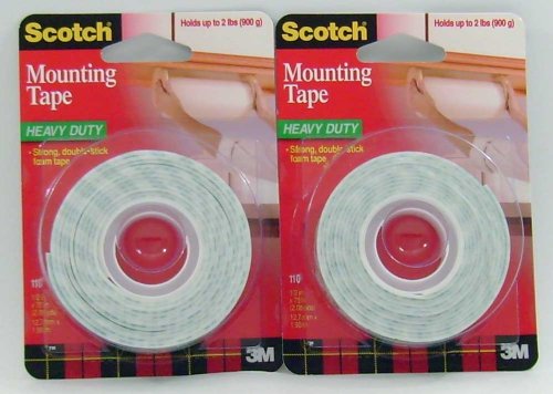 Scotch 3M Mounting Double Stick Tape #110 ½x75 2 Pack FREE SHIPPING