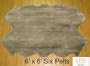 Faux Sheepskin Fur Pelt 6' x 6' (BROWN)