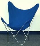 Solid Blue Canvas Butterfly Chair Cover Only