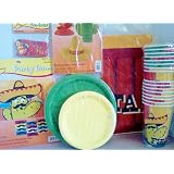 Hot Times Fiesta Theme Party Package ~ Dinner Plates, Cups, Dessert Plates, Table Cover, Party Game, Decorations, and Confetti ~ Serves 16