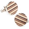 Mocha Stripe Cufflinks