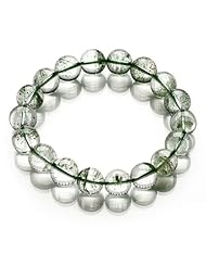 Honeystore Girls Green Phantom Crystal Round Beaded Stretch Bracelet Color Green