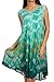 Sakkas Nora Sleeveless Embroidered Short Tie Dye Caftan Dress/Cover Up