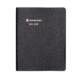 AT-A-GLANCE Recycled Weekly Appointment Book, 6 7/8-Inch x 8 3/4-Inch, Black, 2011/2012 (70-958-05)