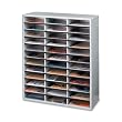 Fellowes Literature Organizer, 36 Letter Size Compartments, Dove Gray (25061)