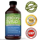 100% YACON SYRUP Pure and Raw - (No Added Filler and Undiluted) - Natural Premium Low Glycemic Sugar Substitute Superfood. ★ LOSE WEIGHT OR YOUR MONEY BACK ★ 8 oz (236ml) From Raw Yacon Root - Not Root Extract or Powder - Packed with FOS and PREBIOTICS For Optimal ANTIOXIDANTS - All Natural Appetite Suppressant and Weight Loss Supplement - *BONUS* - FREE ebook with your order