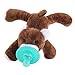 Evedy Infant Plush Pacifier Soft Stuffed Baby Pacifiers Holder Bear Toy With Detachable Silicone Binky Teething Soother