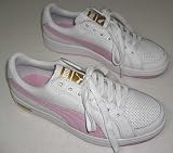 puma womens court super ii white lace up leather shoes. bnib