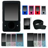 Microsoft Zune Silicone Case Deluxe Package Silicon Skin for Zune 30GB, Zune 4GB, Zune 8GB, Zune 80GB, Zune 2nd Generation includes Armband and LCD Protector