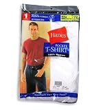 Hanes - Mens Big And Tall Crewneck Pocket Tee, White