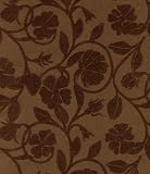 Flocked Velvet Paper- Brown Flowers on Brown Paper 22x30 Inch Sheet