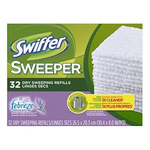 Swiffer Sweeper Dry Sweeping Cloths Mop And Broom Floor Cleaner Refills Febreze Lavender Vanilla & Comfort Scent 32 Count