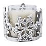 Mariposa Snowflake Candle/Wine Holder with Poured Candle