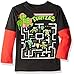Teenage Mutant Ninja Turtles Boys' Long Sleeve Two-Fer T-Shirt with Thermal Sleeves