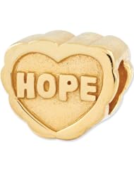 Reflection Beads Silver Gold Plated Hope Heart Love Bead