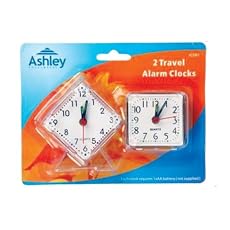 2 TRAVEL ALARM CLOCKS MINI PORTABLE HOLIDAY ANALOGUE PERSONAL
