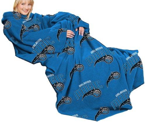 NBA Orlando Magic Adult Comfy Throw, Officially Licensed Blanket with Sleeves by Northwest 