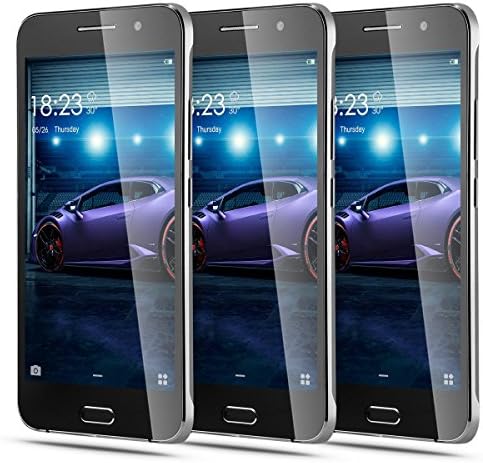LXLG Unlocked Cell Phones 5.0" Android 5.1 MTK6580 Quad Core ROM 4GB 5.0MP Camera Dual SIM Dual Standby GSM/3G Quadband Smartphones WIFI Bluetooth Black