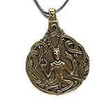 Cernunnos Brass Plated Pewter Pendant, The Celtic Collection