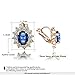 Yoursfs Blue Crystal Clip On Earrings for Women 18K Rose Gold Plated Fashion Jewelry Unique Cocktail CZ Earrings Gift
