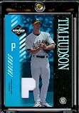 2003 Leaf Limited Tim Hudson Threads Game-Worn Jersey 11/25 Oakland Athletics Baseball Card - Mint Condition - Shipped In Protective Display Case!