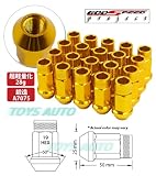 Godspeed 20 Pieces 12x 1.25mm Gold Color Extended Aluminum Lug Nut Lugs 12x1.25mm Wheel Nut Nuts Fit ALL Nissan , 240sx Silvia S13 S14 S15 , 350z , 300zx 350z Roadster , 370z , 370z Roadster , Altima , Altima Coupe , Cube, Gt-r , Skyline R32 R33 R34 , Maxima, Altima Sedan , Sentra , Sentra Se-r , Versa, D1 Drift , D1 Gp , Juke