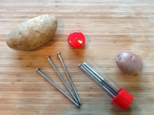 Potato Baking/Cooking, Outdoor Hot Dog BBQ/Barbecuing Nails, Set of 6 (Stainless Steel)
