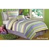 Annas Ruffle Purple Full / Queen Quilt with 2 Pillow Shams