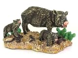 Javelina Family Detailed Figurine