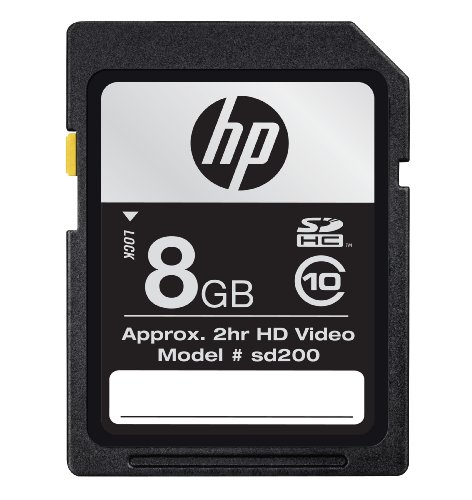 HP 8 GB Class 10 SDHC Flash Memory Card CG788A-EF